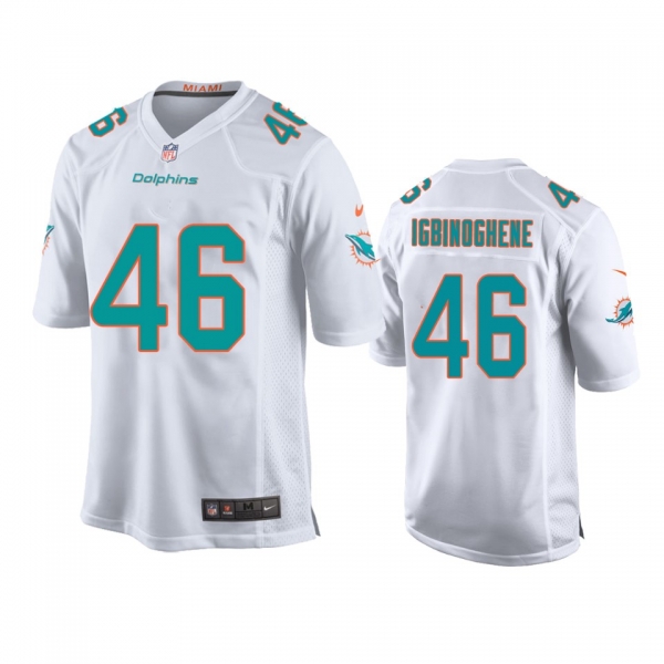 Youth Miami Dolphins Noah Igbinoghene White 2020 NFL Draft Game Jersey