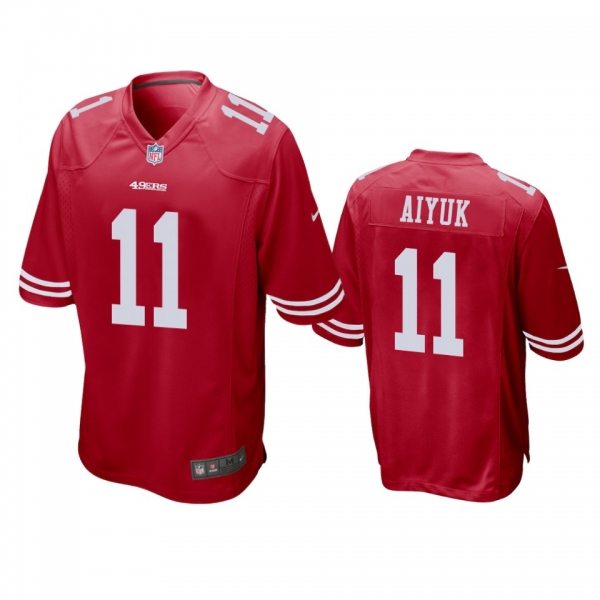 Men's San Francisco 49ers Brandon Aiyuk Scarlet 2020 NFL Draft Game Jersey