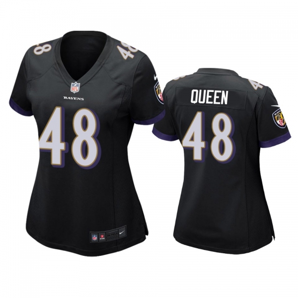 Women's Baltimore Ravens Patrick Queen Black 2020 NFL Draft Game Jersey