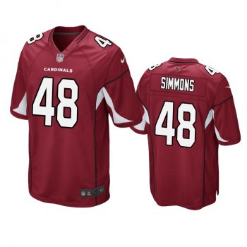 Men's Arizona Cardinals Isaiah Simmons Cardinal 2020 NFL Draft Game Jersey