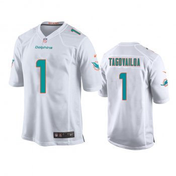 Youth Miami Dolphins Tua Tagovailoa White 2020 NFL Draft Game Jersey