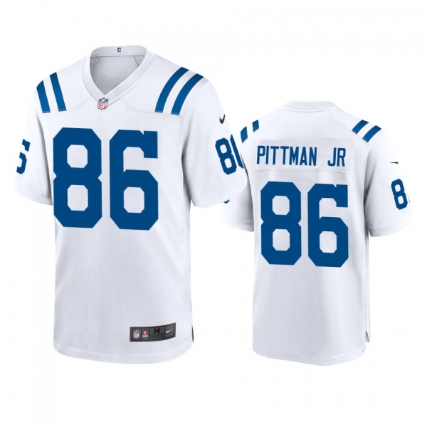 Men's Indianapolis Colts Mike Pittman Jr. White 2020 NFL Draft Game Jersey