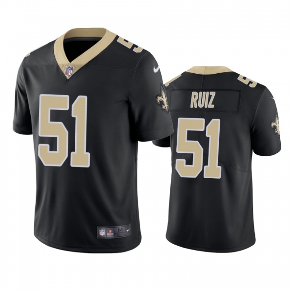 Men's New Orleans Saints Cesar Ruiz Black 2020 NFL Draft Vapor Limited Jersey