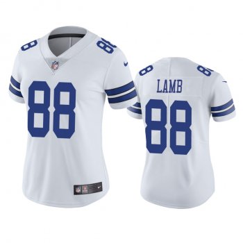 Women's Dallas Cowboys CeeDee Lamb White 2020 NFL Draft Vapor Limited Jersey