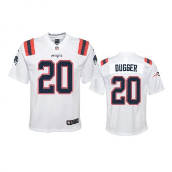 Youth New England Patriots Kyle Dugger White 2020 NFL Draft Game Jersey