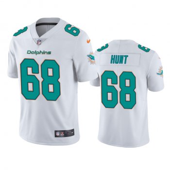 Men's Miami Dolphins Robert Hunt White 2020 NFL Draft Vapor Limited Jersey