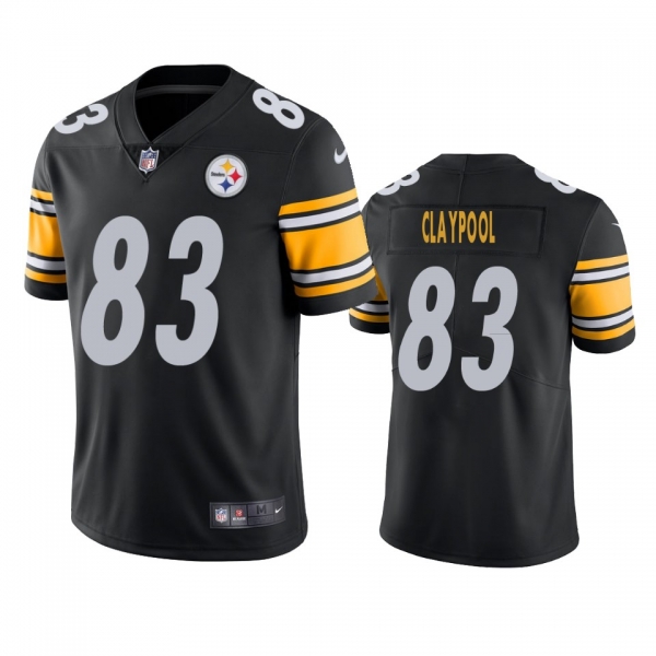 Men's Pittsburgh Steelers Chase Claypool Black 2020 NFL Draft Vapor Limited Jersey