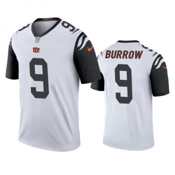 Men's Cincinnati Bengals Joe Burrow White Color Rush Legend Jersey