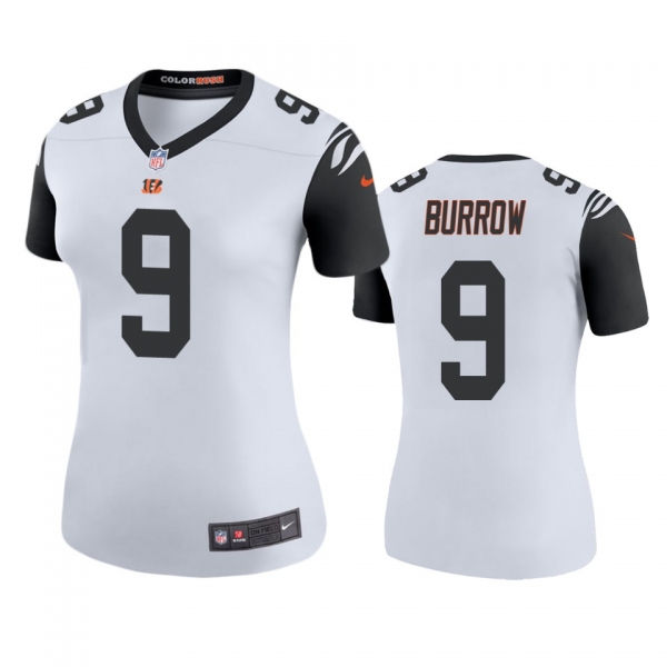 Women's Cincinnati Bengals Joe Burrow White Color Rush Legend Jersey