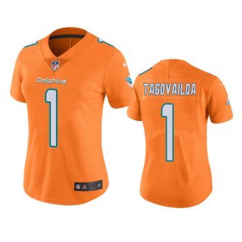 Women's Color Rush Limited Miami Dolphins Tua Tagovailoa Orange Jersey