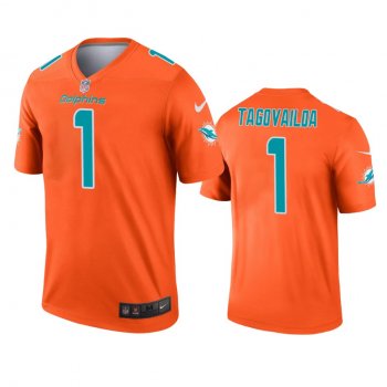 Men's Miami Dolphins Tua Tagovailoa Orange Inverted Legend Jersey