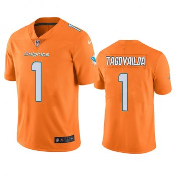 Men's Color Rush Limited Miami Dolphins Tua Tagovailoa Orange Jersey