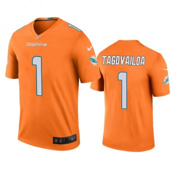 Men's Miami Dolphins Tua Tagovailoa Orange Color Rush Legend Jersey