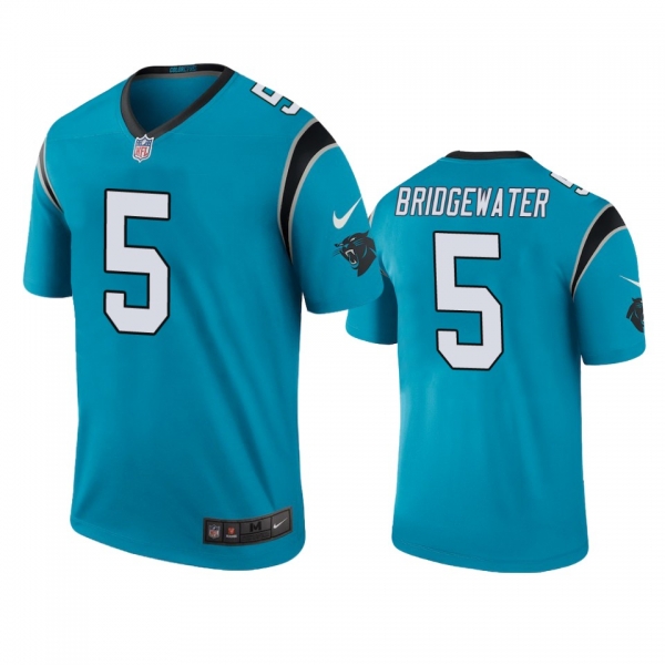 Men's Carolina Panthers Teddy Bridgewater Blue Color Rush Legend Jersey