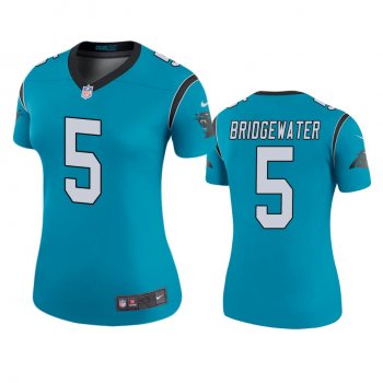 Women's Carolina Panthers Teddy Bridgewater Blue Color Rush Legend Jersey