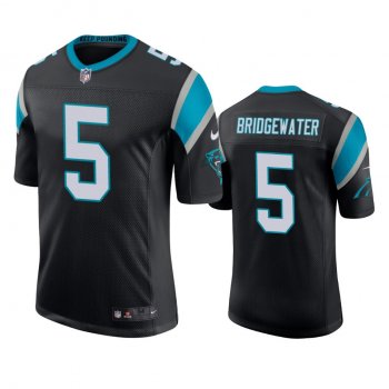 Men's Carolina Panthers Teddy Bridgewater Carolina Panthers Black Vapor Limited Jersey