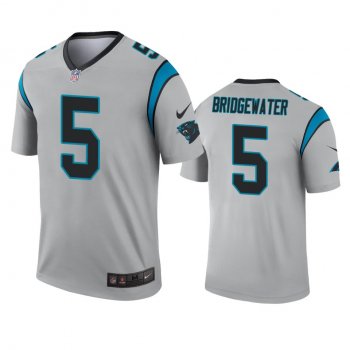 Men's Carolina Panthers Teddy Bridgewater Silver Inverted Legend Jersey