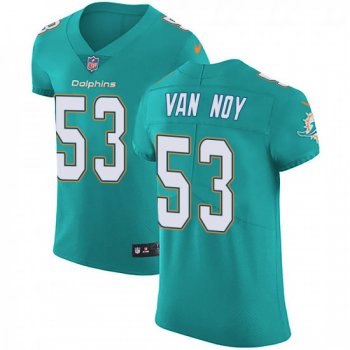 Men's Kyle Van Noy Miami Dolphins Elite Aqua Team Color Vapor Untouchable Nike Jersey - Green