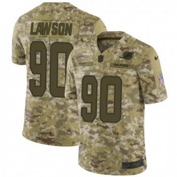 Men's Shaq Lawson Miami Dolphins Limited 2018 Salute to Service Nike Jersey - Camo