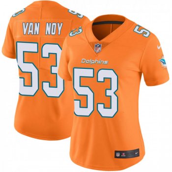 Women's Kyle Van Noy Miami Dolphins Limited Color Rush Nike Jersey - Orange