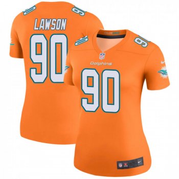 Women's Shaq Lawson Miami Dolphins Color Rush Legend Nike Jersey - Orange