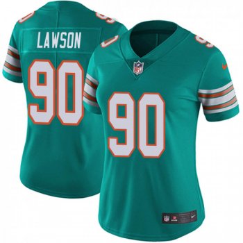 Women's Shaq Lawson Miami Dolphins Limited Alternate Vapor Untouchable Nike Jersey - Aqua