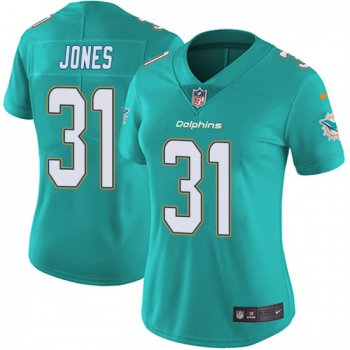 Women's Byron Jones Miami Dolphins Limited Team Color Vapor Untouchable Nike Jersey - Aqua