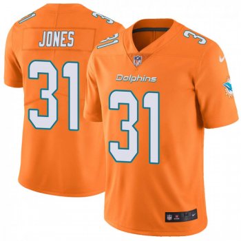 Men's Byron Jones Miami Dolphins Limited Color Rush Nike Jersey - Orange