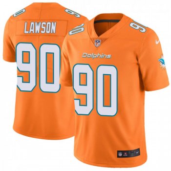 Men's Shaq Lawson Miami Dolphins Limited Color Rush Nike Jersey - Orange