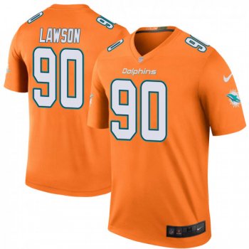 Men's Shaq Lawson Miami Dolphins Color Rush Legend Nike Jersey - Orange