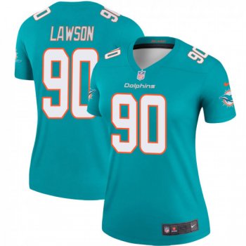 Women's Shaq Lawson Miami Dolphins Legend Nike Jersey - Aqua