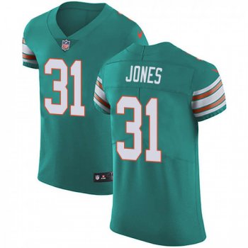 Men's Byron Jones Miami Dolphins Elite Aqua Alternate Vapor Untouchable Nike Jersey - Green