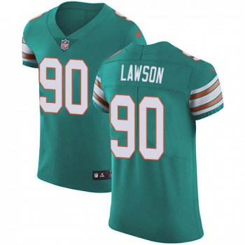 Men's Shaq Lawson Miami Dolphins Elite Aqua Alternate Vapor Untouchable Nike Jersey - Green