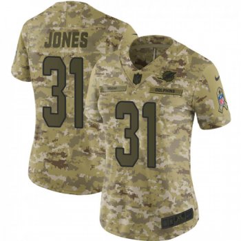 Women's Byron Jones Miami Dolphins Limited 2018 Salute to Service Nike Jersey - Camo