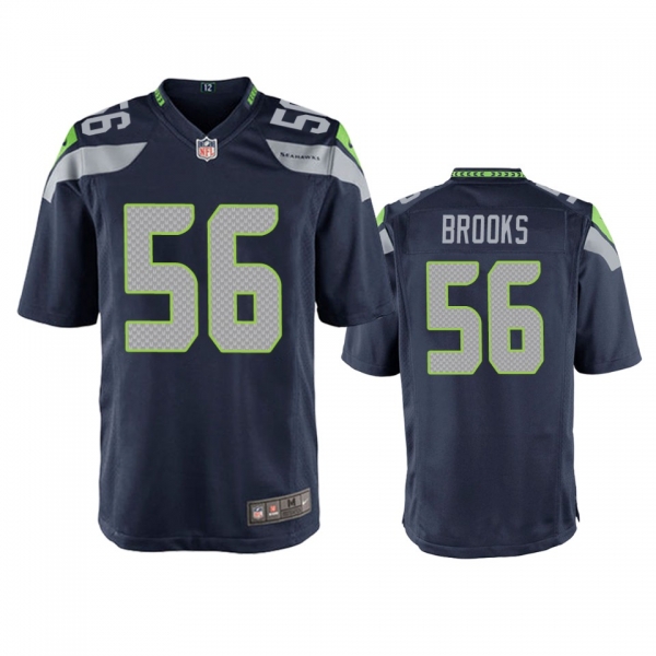 Men's Seattle Seahawks Jordyn Brooks College Navy 2020 NFL Draft Game Jersey