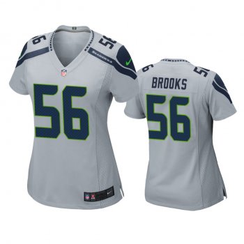 Women's Seattle Seahawks Jordyn Brooks Gray 2020 NFL Draft Game Jersey