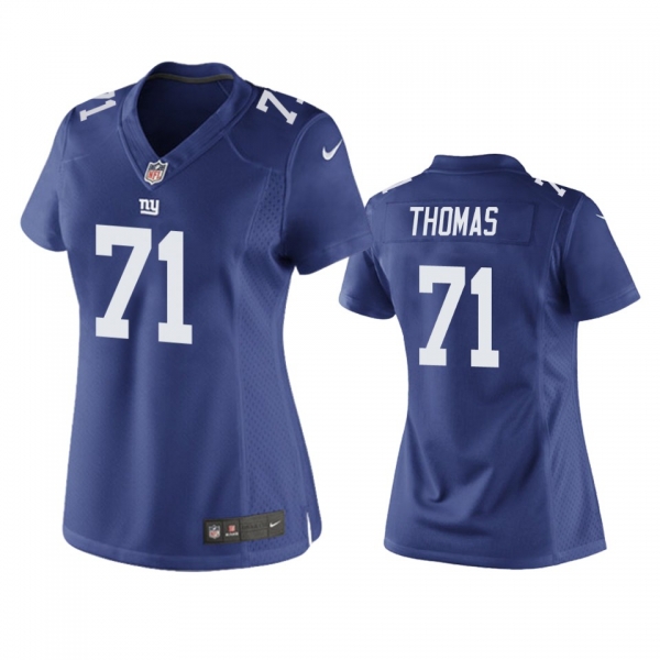 Women's New York Giants Andrew Thomas Royal 2020 NFL Draft Game Jersey