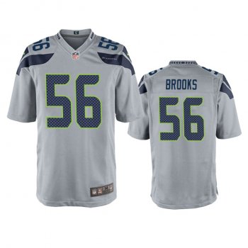 Men's Seattle Seahawks Jordyn Brooks Gray 2020 NFL Draft Game Jersey