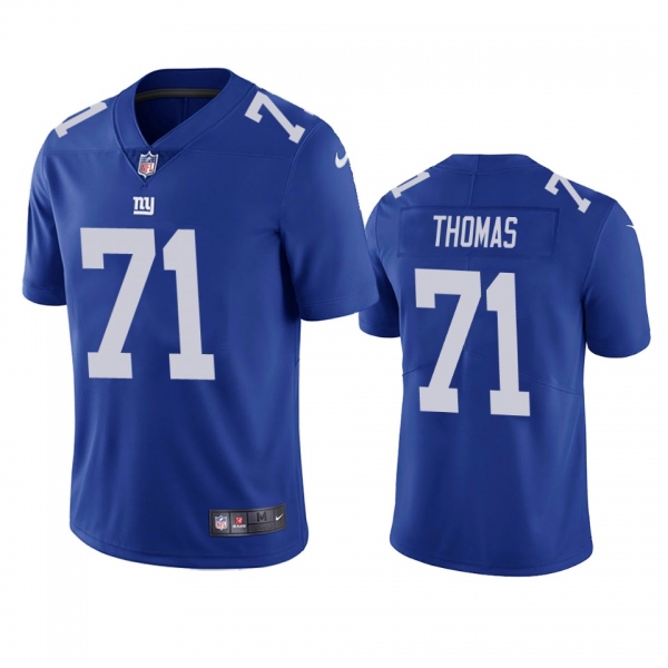 Men's New York Giants Andrew Thomas Blue 2020 NFL Draft Vapor Limited Jersey