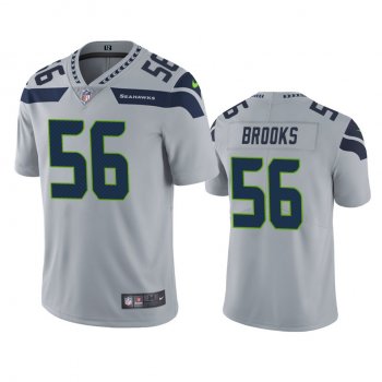 Men's Seattle Seahawks Jordyn Brooks Gray 2020 NFL Draft Vapor Limited Jersey