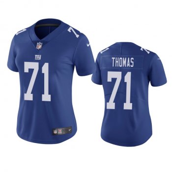 Women's New York Giants Andrew Thomas Royal 2020 NFL Draft Vapor Limited Jersey