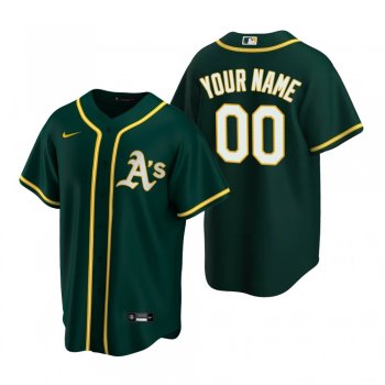 Men's Oakland Athletics Custom Nike Green 2020 Replica Alternate Jersey