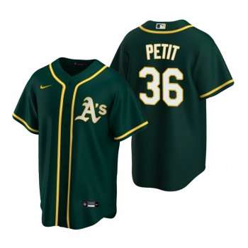 Men's Oakland Athletics Yusmeiro Petit Nike Green 2020 Replica Alternate Jersey