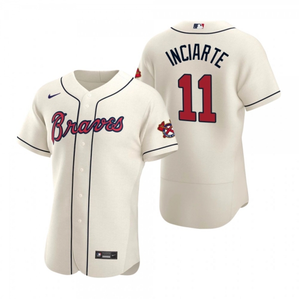 Men's Atlanta Braves Ender Inciarte Nike Cream Authentic 2020 Alternate Jersey