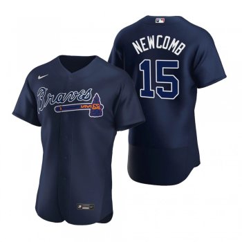 Men's Atlanta Braves Sean Newcomb Nike Navy Authentic 2020 Alternate Jersey