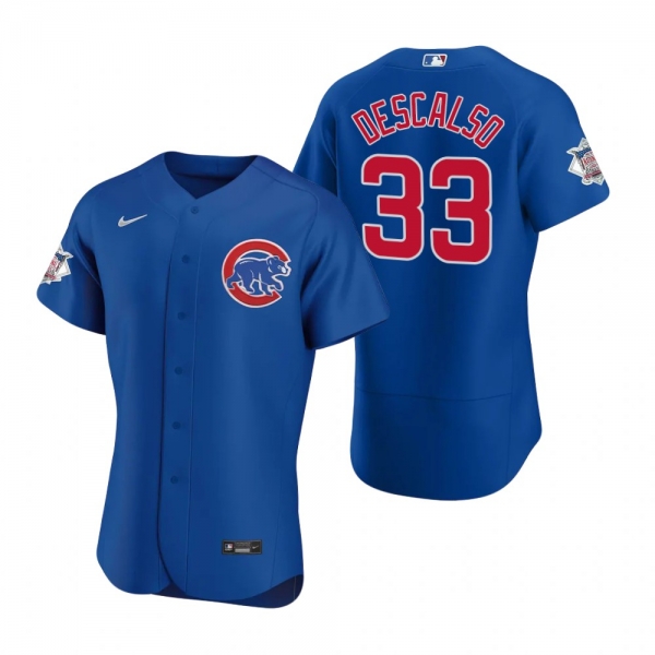 Men's Chicago Cubs Daniel Descalso Nike Royal Authentic 2020 Alternate Jersey