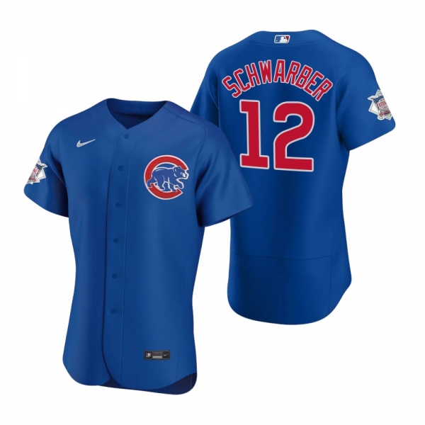 Men's Chicago Cubs Kyle Schwarber Nike Royal Authentic 2020 Alternate Jersey