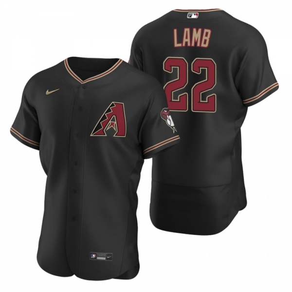 Men's Arizona Diamondbacks Jake Lamb Nike Black Authentic 2020 Alternate Jersey