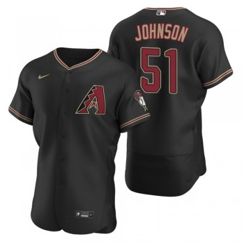 Men's Arizona Diamondbacks Randy Johnson Nike Black Authentic 2020 Alternate Jersey