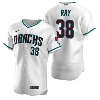 Men's Arizona Diamondbacks Robbie Ray Nike White Teal Authentic 2020 Alternate Jersey